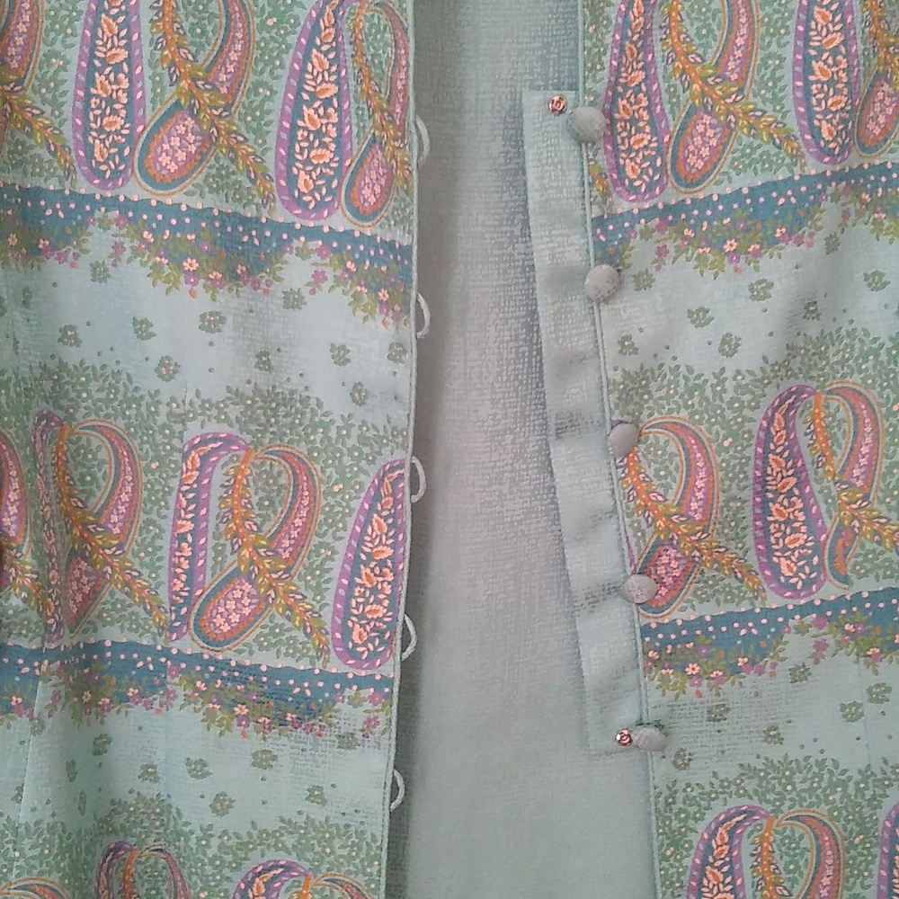 ADRIANNA PAPELL| Women 100% Silk | A-line Full| 8| Paisley| Skirt Sets | - Picture 11 of 15